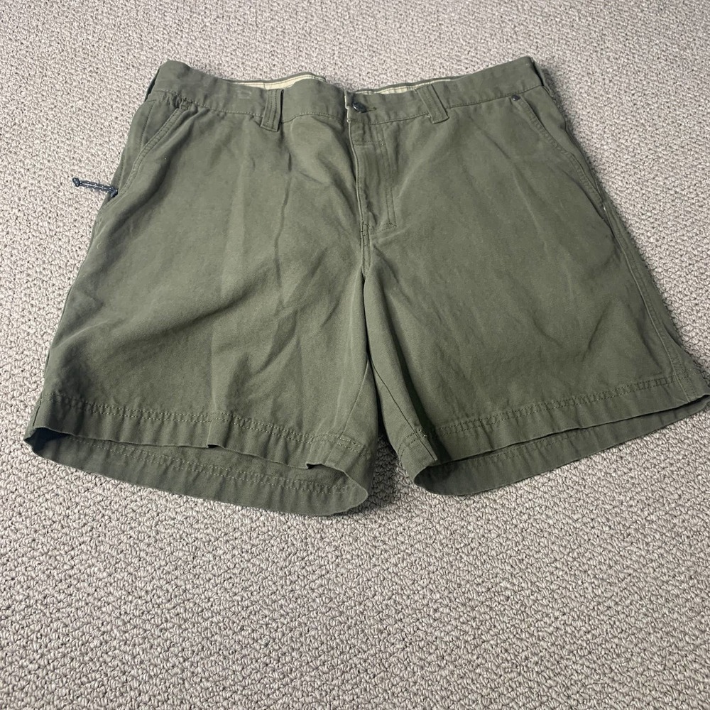 Columbia Mens Shorts Size 38 Green Chino Pockets Flat Front Outdoors‎ Hiking
